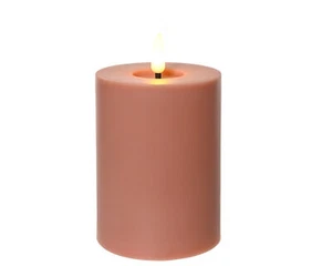 Flammenlose LED Kerze 12cm Timer Outdoorkerze Stumpenkerzen Tischkerzen Warmweiß - Bild 1 von 2