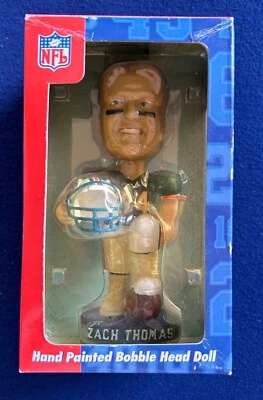 RARE HAND PAINTED ZACH THOMAS BOBBLEHEAD Q.B. CLUB PLAYERS INC BOBBLE DOBBLES - Image 1 of 4