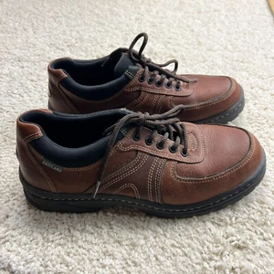 Vintage Eastland Leather Shoes Mens 11 D Brown Leather Lace Up Dad Grandpacore - Picture 1 of 12