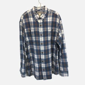Duluth Trading Company Flannel Fleece Lined Snap Button Plaid Shirt Jacket XL - Picture 1 of 3