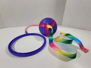 Vintage Pink & Purple Skip It Ribbon Streamer Rainbow Color Skipit Hasbro 2003 - Bild 1 von 8