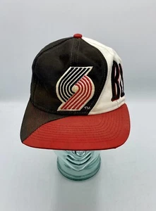 Vintage Rare Portland Trail Blazers Snapback Twill Cap Mütze Black White And Red - Bild 1 von 7
