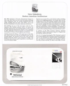 First Day Cover, Postal Commemorative Society 2005, TWA Terminal, 3910d - Picture 1 of 2