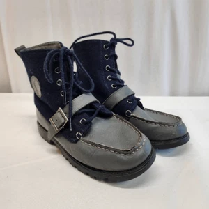 Polo Ralph Lauren Boys Size 5.5 Ranger Navy and Grey K - Picture 1 of 9