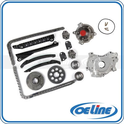 Fit 97-02 Ford F-150 F-250 E-250 E-350 5.4L Timing Chain Kit w/ Oil Water Pump — 第 1/4 张图片