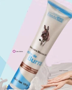 Crema para manos con LECHE DE BURRA PROTEINAS,VITAMINAS Y AMINOACIDOS 120g - Picture 1 of 3