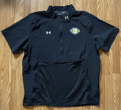 Notre Dame Football Team Issued Under Armour 1/2 Zip Jacket Size 3XL New Black Cover