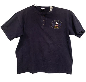 Disney Designs Mickey Mouse MM Button Short Sleeve T Shirt Size L/XL - Picture 1 of 6