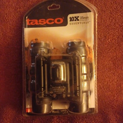 Tasco 10X 25mm Compact Binoculars Black Essentials New in Pkg - Image 1 of 3