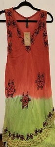 True Rock Dress Sleeveless Turtle Accents One Size Boho Festival - Picture 1 of 4