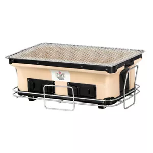 Grillz Ceramic BBQ Grill Smoker Hibachi Japanese Tabletop Charcoal Barbecue - Picture 1 of 11