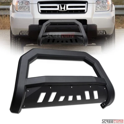 For 03-08 Pilot/06-14 Ridgeline Matte Blk Avt Bull Bar Push Bumper Grille Guard Foto 1 de 4