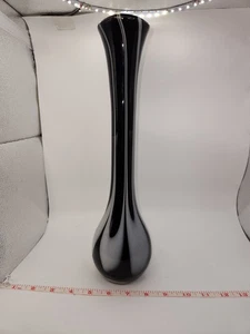 Vaso VETRO soffiato a mano motivo astratto bianco e nero 15" - Foto 1 di 9