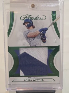 2022 Panini Flawless Bobby Witt Jr Rookie Patch EMERALD #/5 - Picture 1 of 7