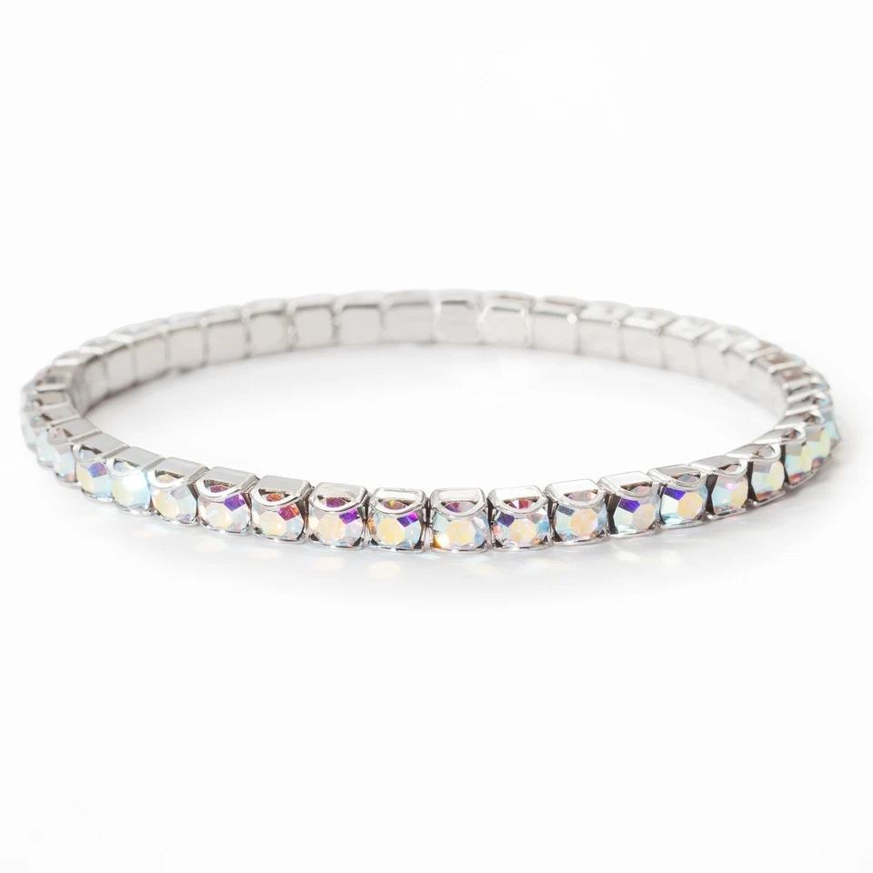 Pulseira elástica de cristal Touchstone Aurora Boreal - Imagem 1 de 1