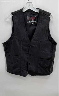 First Genuine Cowhide Women's Black Vest - Size L - Image 1 of 4