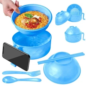 Ramen Bowl Set,Microwave Ramen Cooker Instant Noodles Bowl with Chopsticks Sp... - Picture 1 of 7