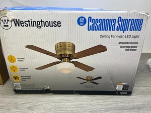 Westinghouse 7230900 Casanova Supreme 42 4 Blade Led Indoor Ceiling Fan - Brass - Picture 1 of 3