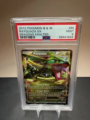 Rayquaza EX 85/124 EX - Black & White Dragons Exalted Pokemon TCG PSA 9 - Image 1 of 2
