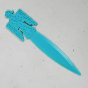 Vintage Letter Opener Teal Tribal Thunderbird Plastic - Picture 1 of 2