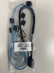 Supermicro CBL-SAST-0827 SLIMLINE SAS x8 (LA) to 8 SATA x4,INT, 70CM,32AWG - Afbeelding 1 van 5