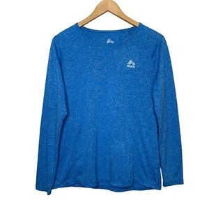RBX Long Sleeve Tee Shirt Heather Blue Athletic Polyester Hiking Women's Size L - Picture 1 of 6