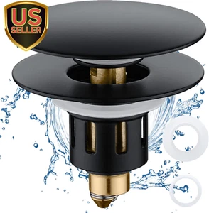 Universal Bathroom Sink Stopper Replacement - for 1.25 Inch Stopper with Hair Ca - Picture 1 of 7