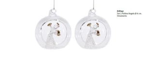 Set 2 palline ANGELO in vetro soffiato Ø 8 cm , Collezione ORNAMENTS - Foto 1 di 3