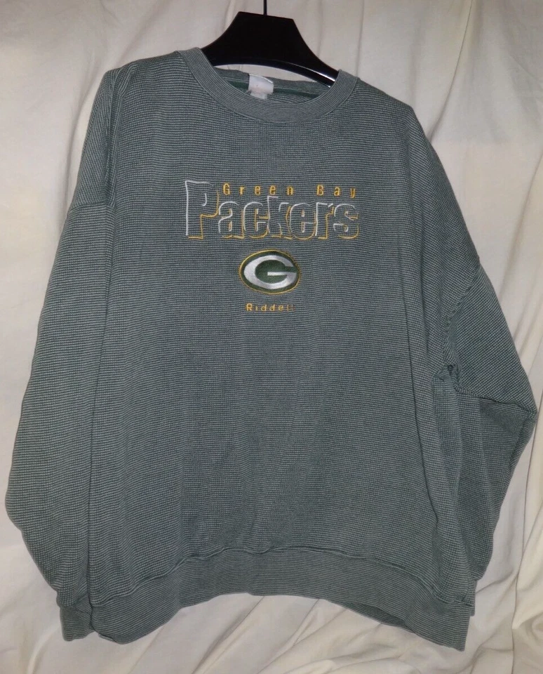 Sudadera De Colección Riddell Green Bay Packers Fútbol Cuello Redondo Para Hombres XXL Foto 1 de 4