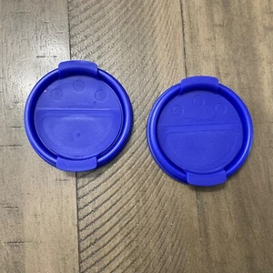 Tupperware Modular Mates Stor’N Shake Seal Tapa Azul NUEVO Juego de 2 Tapas - Imagen 1 de 2