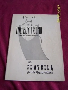 JULIE ANDREWS -" THE BOY FRIEND " ROYALE THEATRE BROADWAY PLAYBILL FEB. 07,1955 - Picture 1 of 5