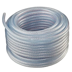 3/8" ID x .562" OD x 100' - High Pressure, Reinforced, Braided PVC Vinyl Tubing - Picture 1 of 3
