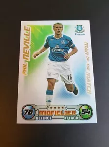 Match Attax Premier League 2008/2009 Phil Neville Everton MOTM - Picture 1 of 2
