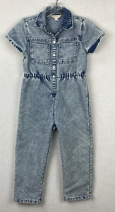 Girls Jessica Simpson Blue Denim Jumpsuit Overalls Girls Size 8 - Picture 1 of 7