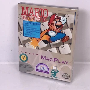 Mario Teaches Typing MacPlay Nintendo (Apple, 1993) Brandneu noch versiegelt - Bild 1 von 10