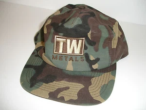 Gorra de bola TW Metals verde marrón camuflaje bordado cierre a presión - Imagen 1 de 4