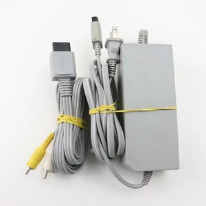 Nintendo Wii RCA (solo cable y cable de alimentación del adaptador de CA) Reemplazo de ladrillo - Imagen 1 de 2