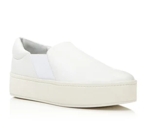 Scarpe da donna Vince Warren platform sneaker in pelle gesso 1391 taglia 5,5 M - Foto 1 di 7