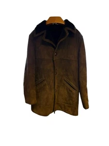 Vintage Greenfields genuine Brown Suede Jacket Size M/L - Picture 1 of 4