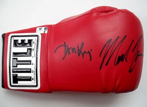 MIKE TYSON & DON KING Dual Signed TITLE Boxing Glove HOF Heavyweight Champion GA - Picture 1 of 5