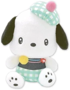 Sanrio Character Pochacco Gingham Denim Stuffed Toy S Plush Doll 2025 PSL - Picture 1 of 1