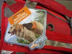 Kurgo Big Baxter Adventure Backpack Barn Red 7.5 L Dogs 50-110 lbs ~ SKU K01586 - Picture 1 of 3