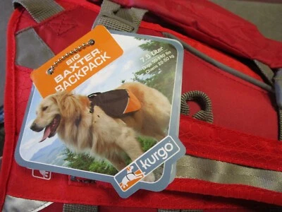 Kurgo Big Baxter Adventure Backpack Barn Red 7.5 L Dogs 50-110 lbs ~ SKU K01586 - Image 1 of 3