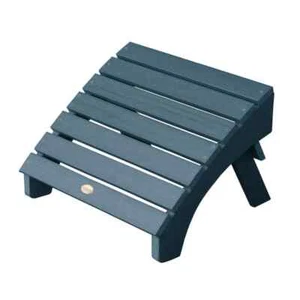 Adirondack Nantucket Blue Recycled Plastic Outdoor Folding Ottoman - Picture 1 of 7