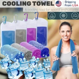 6× Cooling Ice Towel Neck Wrap Towel For Sports Running Jogging Gym Cool Down US - Picture 1 of 21