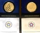 Set of 2 Bronze Bicentennial Coins 1972 Washington and 1974 Adams 1st Cont Cong