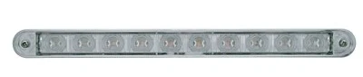 United Pacific 39309 10LED 9  Light Bar w/Bezel - Red LED/Clear Lens- 1 Unit Foto 1 de 2