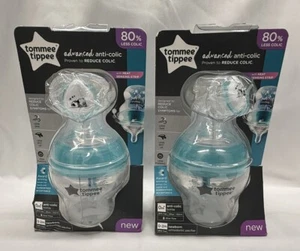 Biberones Tommee Tipper Avanzado Anticólicos con Chupete 0-2m 5oz Lote de 2 - Imagen 1 de 3
