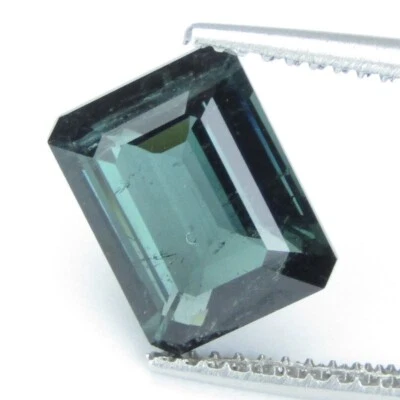2.88 克拉最好的天然蓝绿色碧玺 9.7x7.5x4.5 毫米翡翠切割宝石 — 第 1/4 张图片