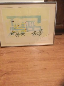 Lionello Massa (1914-?) Original Lithographie 58/100 alte Lok - Bild 1 von 5